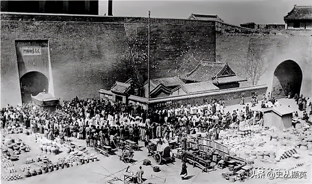 明清时期老北京安定门风貌,清末老北京的城门之永定门