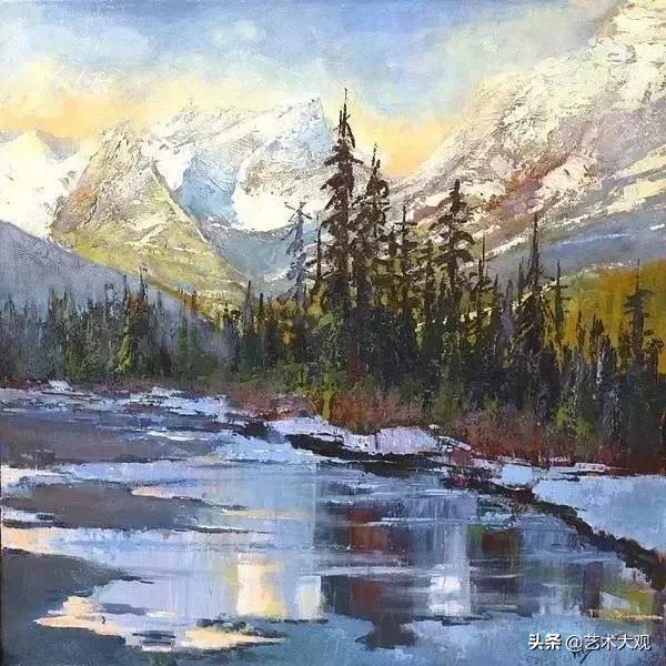 外国女画家油画风景作品清新,琳达油画作品欣赏