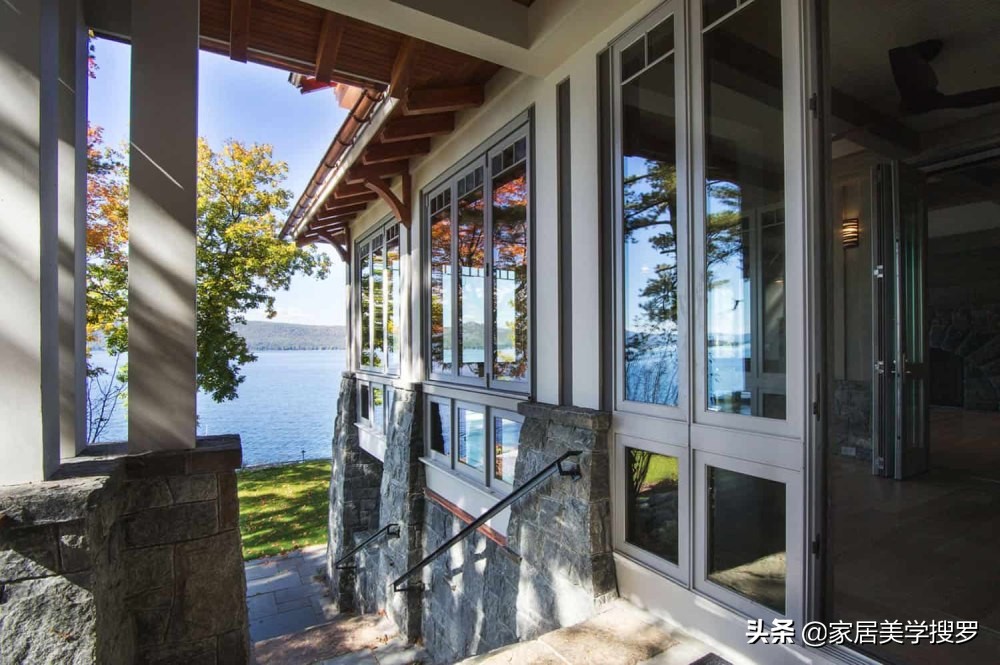 红橡木楼梯别墅,橡木楼梯踏步别墅