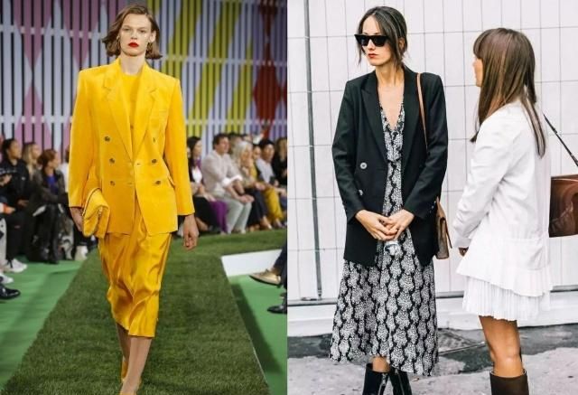 春季中长款西装外套搭配,休闲长款西装外套怎么搭配好看