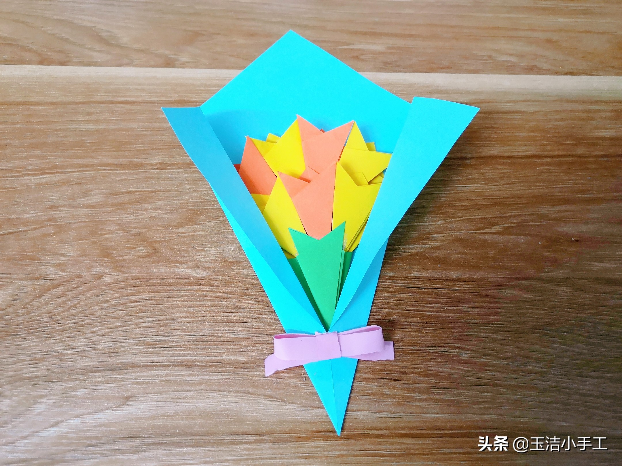 正方形的花束折纸大全简单又漂亮,立体折纸花束大全图解教程