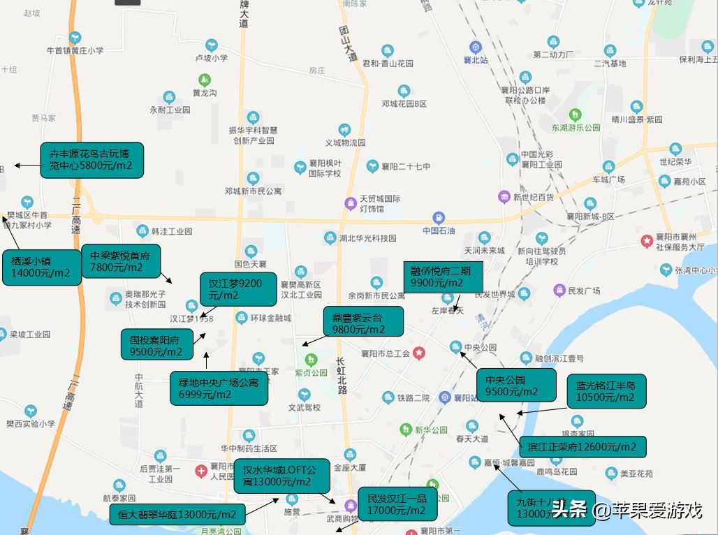 襄阳最新楼盘分布地图,襄阳市哪个楼盘最优惠