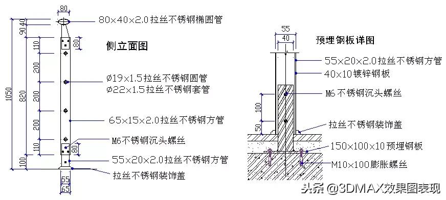 不锈钢深化节点,不锈钢收口处理