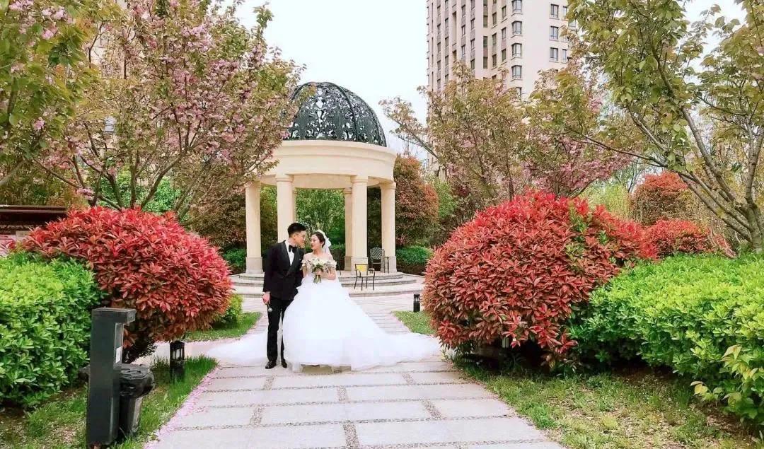 草坪婚礼又增添了一份唯美和浪漫,好温馨浪漫的草坪婚礼