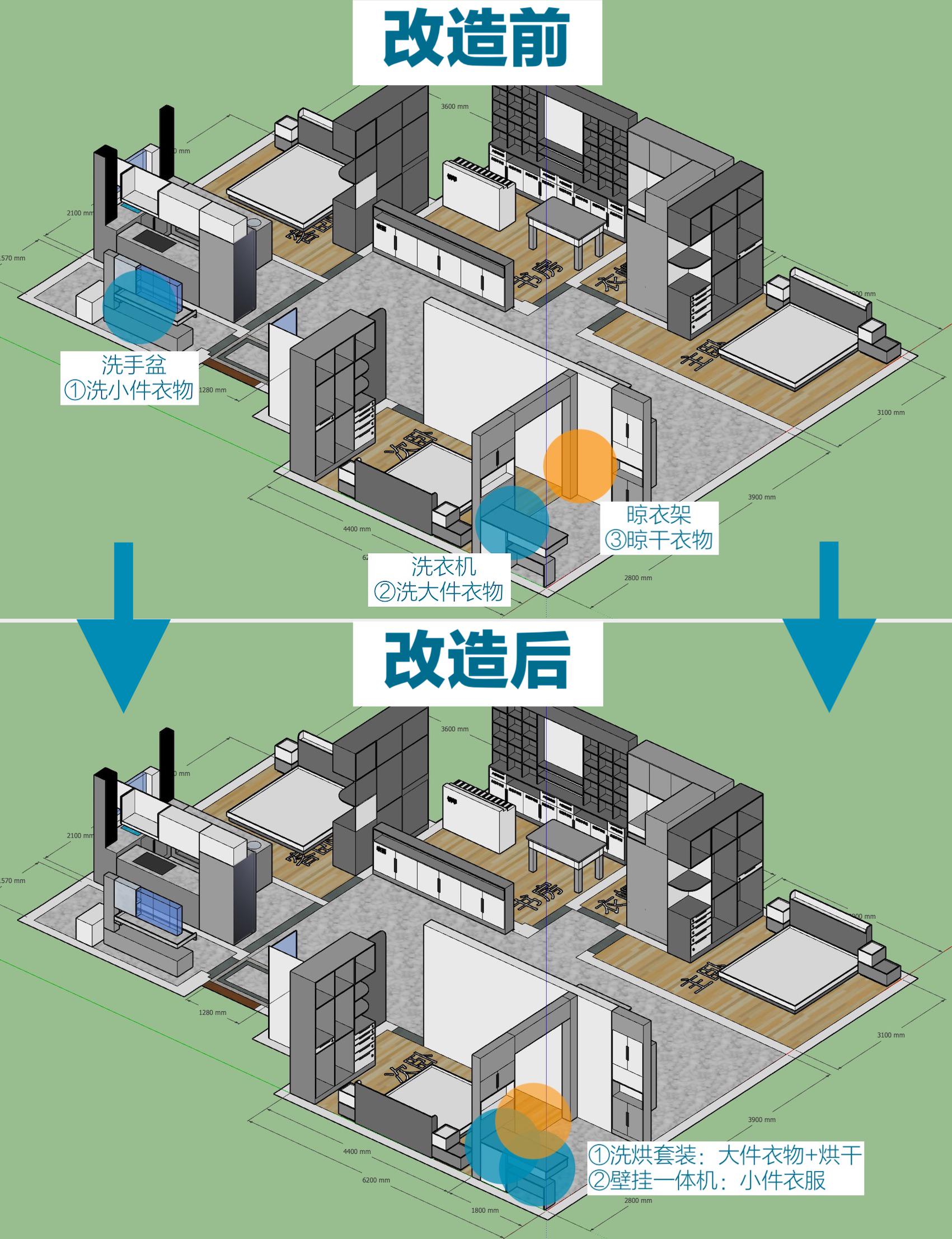 一字型洗衣房怎么布置好看,一平米洗衣房晾衣设计
