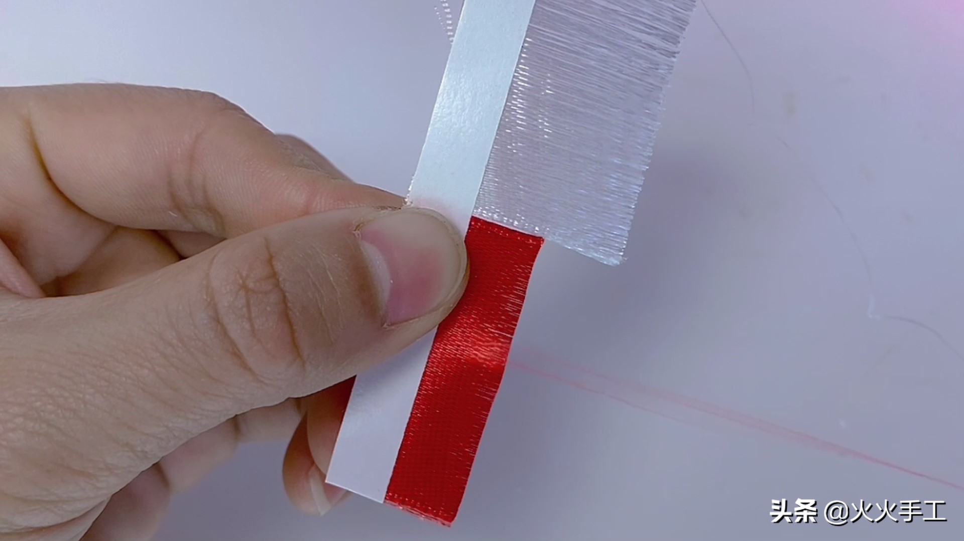 白浅的十里桃花，不用三生三世，在家用粉色丝带就可以很快完成