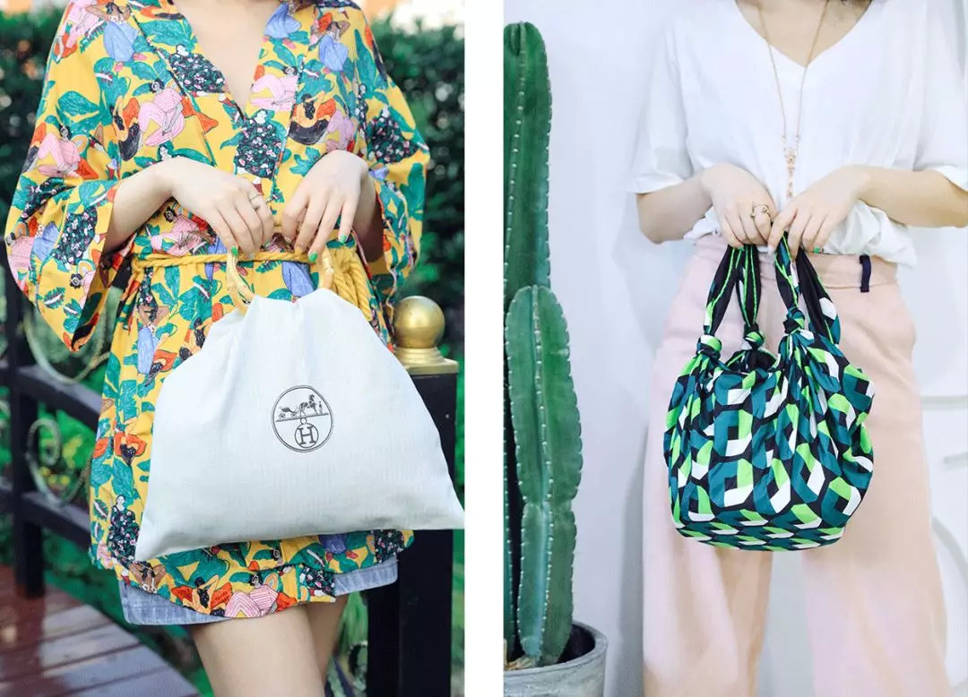 大牌包包手提袋改造教程,用买完东西的袋子改造时髦包包