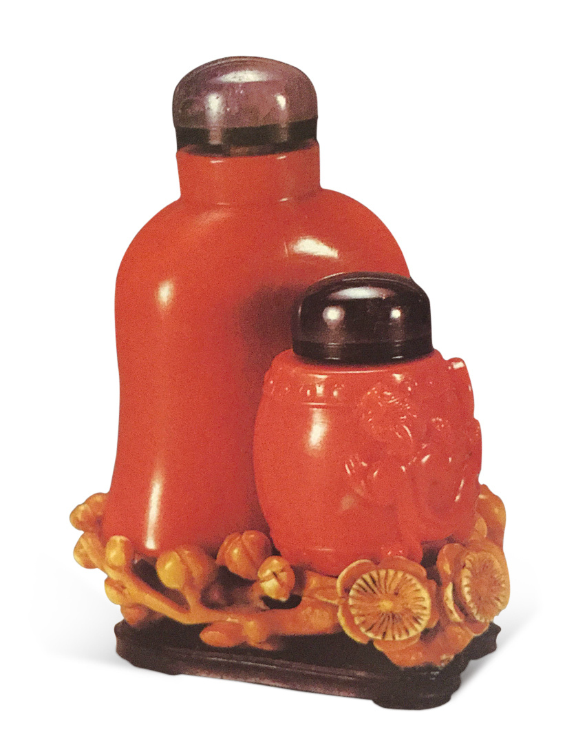 清代套料鼻烟壶 (清代哥釉鼻烟壶)