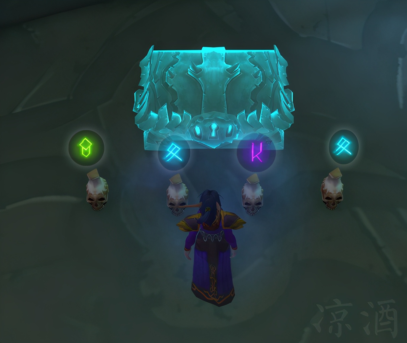 魔兽世界爬塔寻路装置,罪魂之塔符文锁住的宝箱