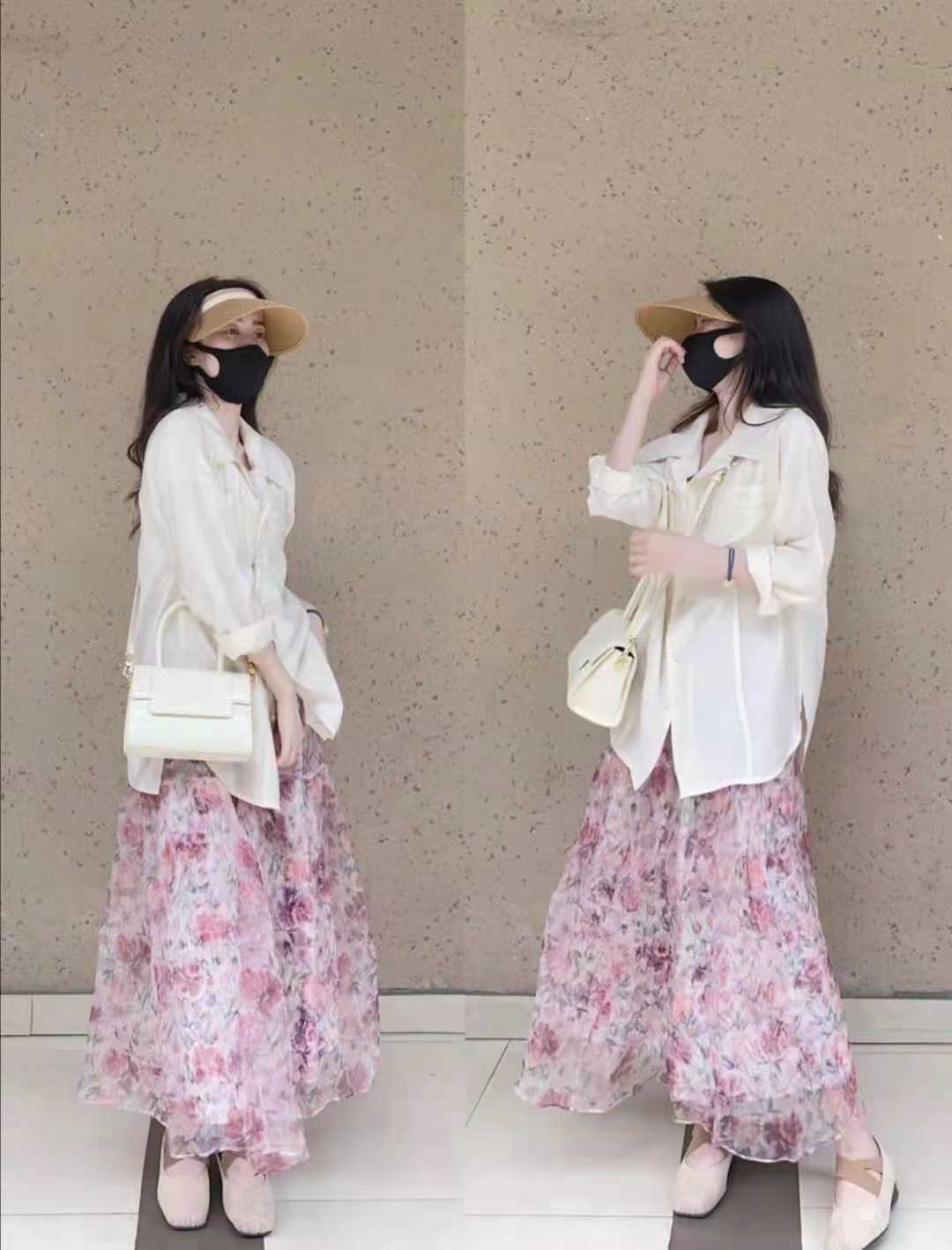 碎花半身裙搭什么鞋子最好看,紫色碎花裙半身裙配什么颜色上衣