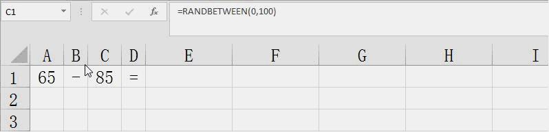 randbetween函数做100以内减法,randbetween函数怎么拆分一个数值