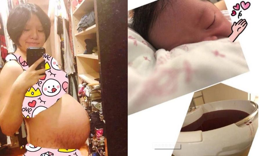 谢依霖侧面照,谢依霖晒脐带