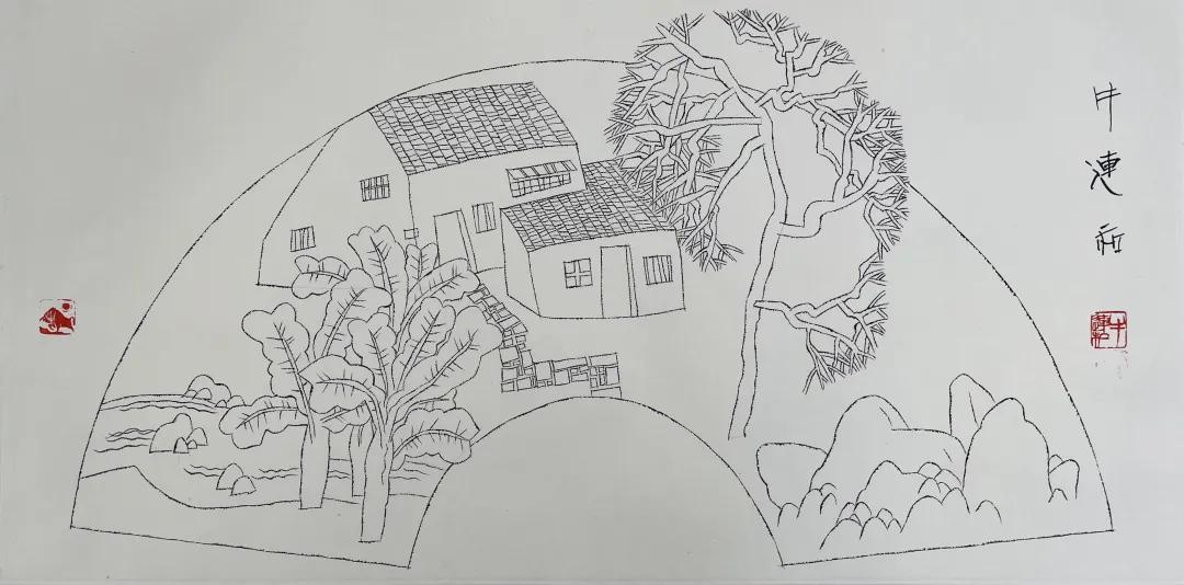 江南山水画白描,江南山水画工笔白描