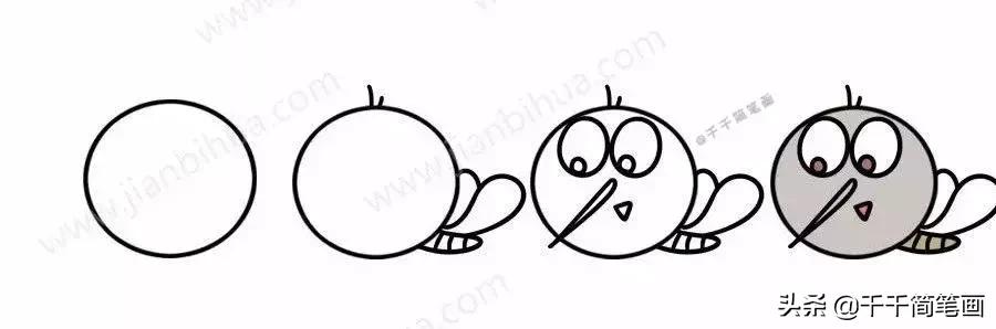 超级可爱的简笔画动物头像,呆萌小动物头像图片简笔画