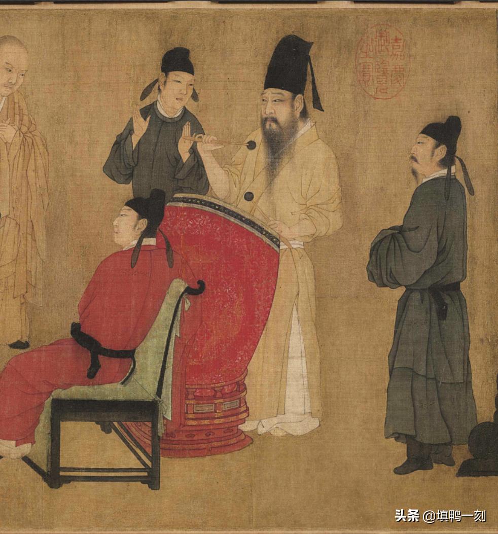 韩熙载夜宴图是真开心还是假开心,上新了故宫第四期韩熙载夜宴图