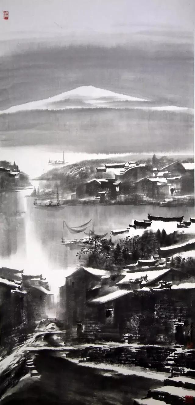 一种水墨画的意境美让人沉醉,一幅水墨画演绎天地自然之美