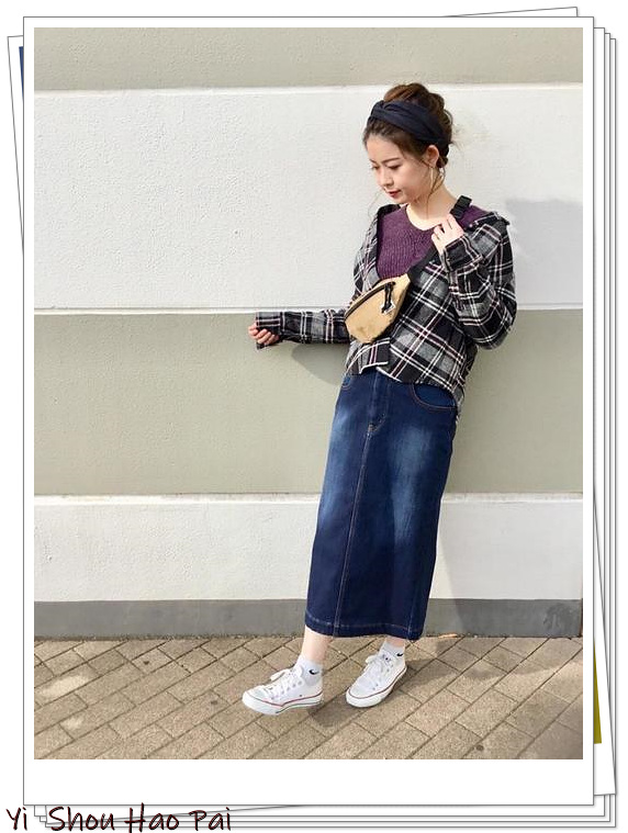 格纹日系衬衫,格纹衬衫怎么搭好看