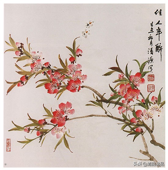 怎样画国画桃花的绘画技法,国画写意桃花技法视频
