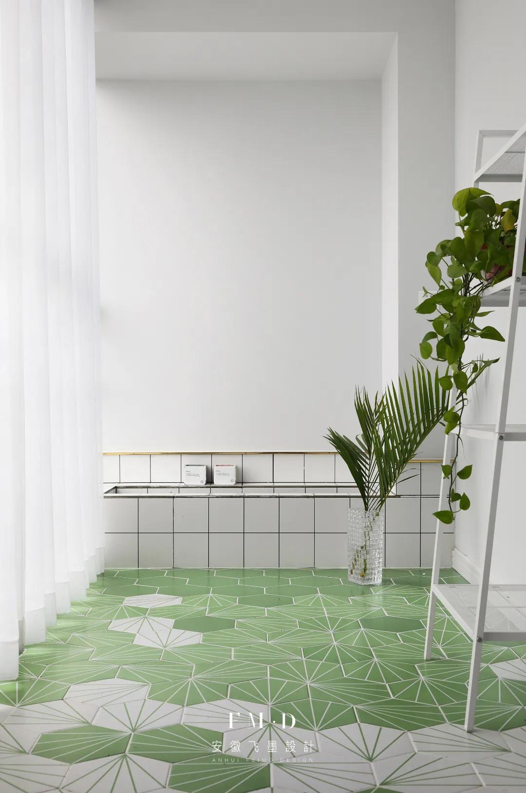 两种纯色六角砖效果图,无缝地砖叫什么砖好看点