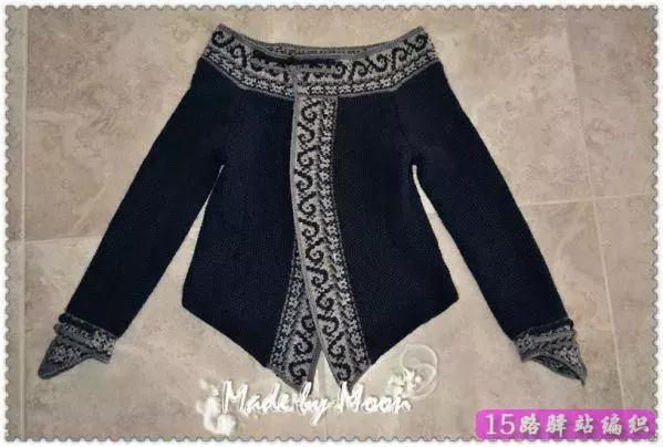 流行的开衫毛衣编织教程,女士提花开衫毛衣编织教程