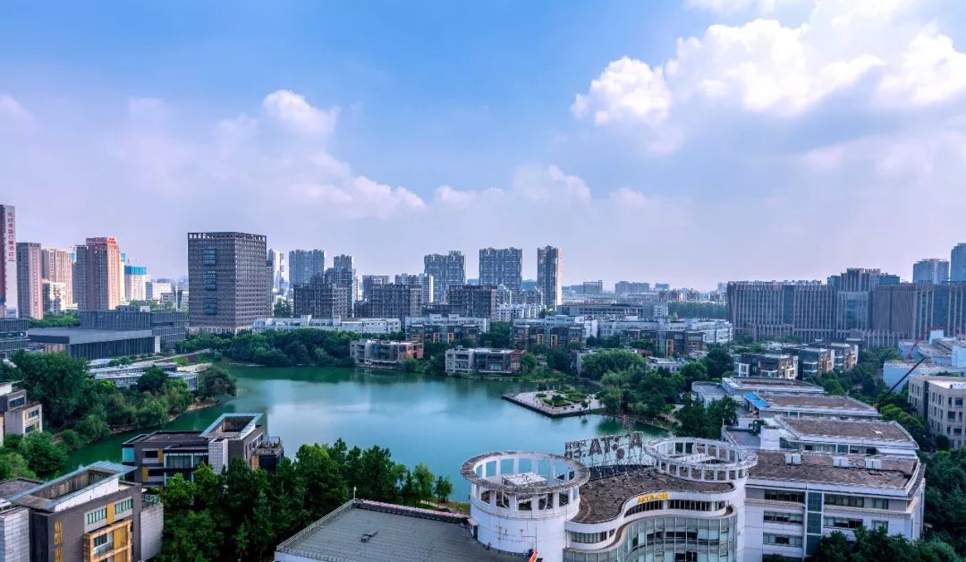 航拍光谷中心全景,光谷软件园航拍