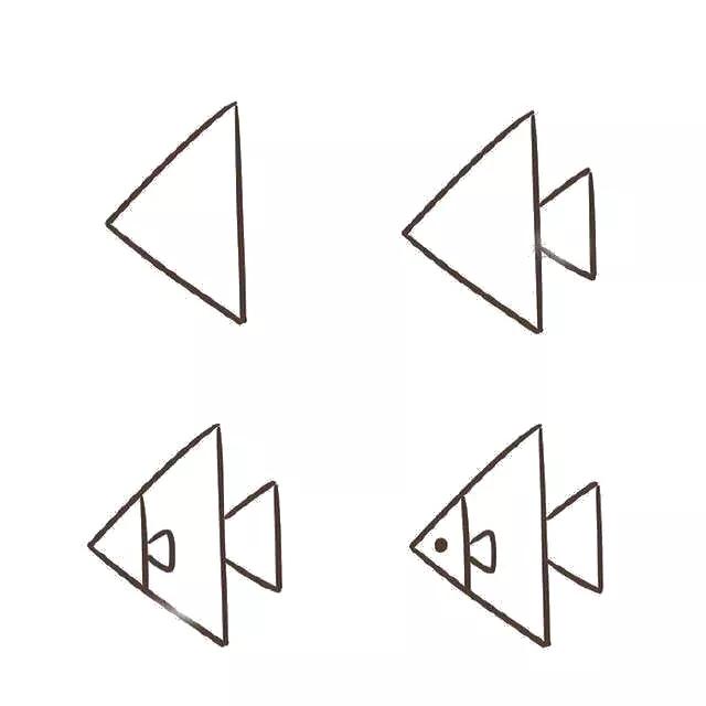 小鱼怎么画简笔画又好看,小鱼简笔画简单又好看幼儿园