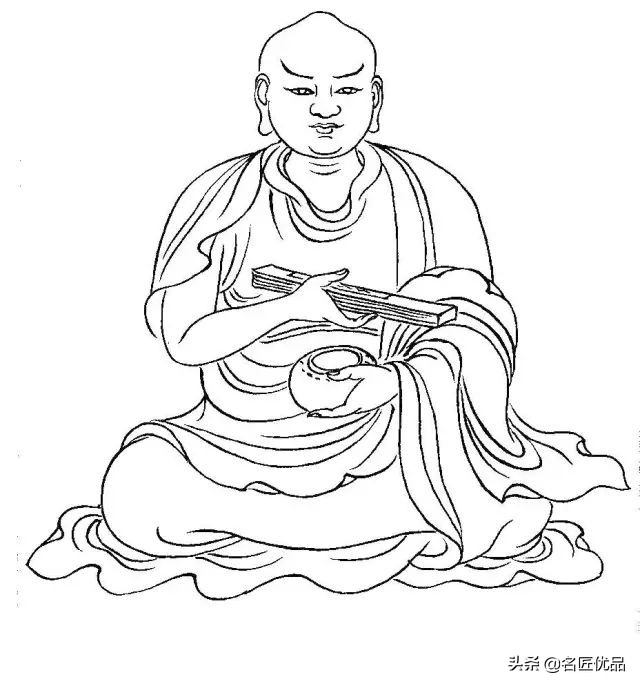 降龙罗汉白描图高清图片,十八罗汉白描图高清图片