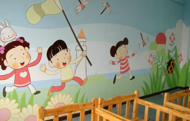 幼儿园最新墙绘图片简单又漂亮,幼儿园墙绘效果