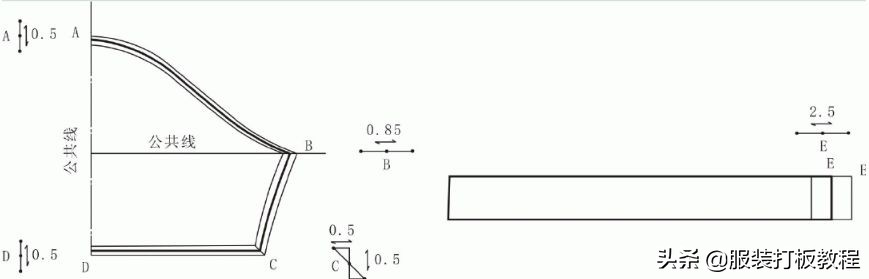 罗纹t恤翻领做法,t恤罗纹领口尺寸