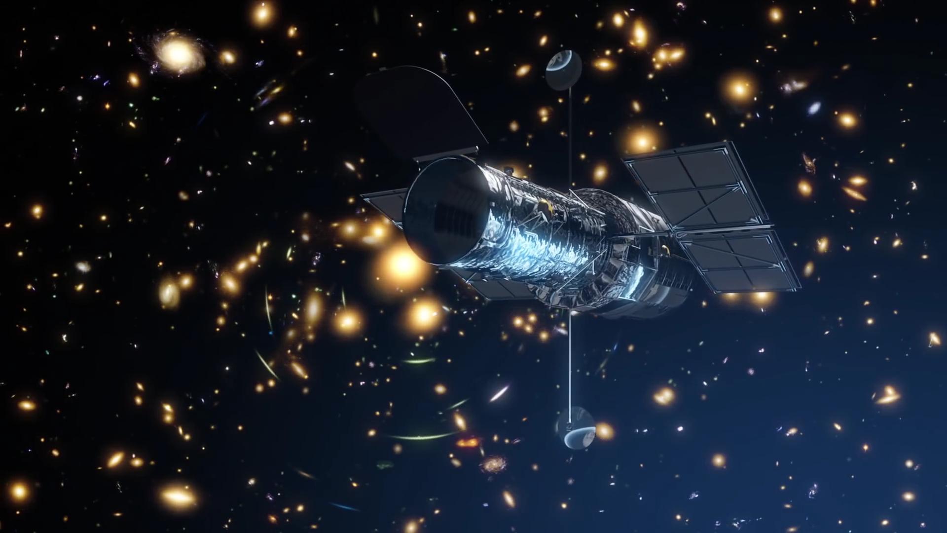 哈勃拍摄到的宇宙银河系视频,哈勃拍到宇宙深空纪念影像