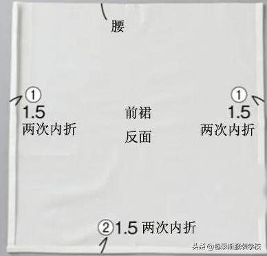 前后双面系带围裙效果附图纸,宝宝前后双面系带围裙