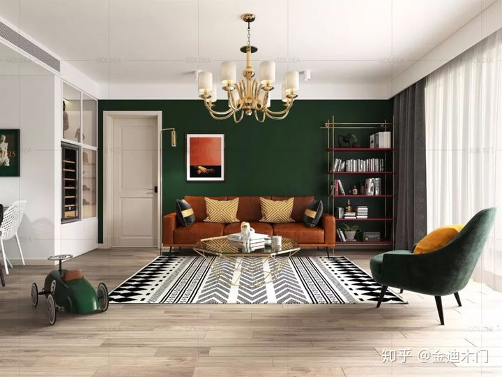 国潮复古风,国潮风室内门