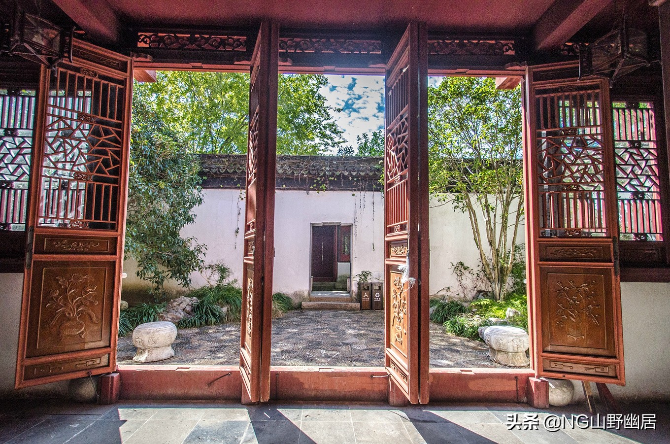 苏州珍珠塔全景图,苏州同里珍珠塔园林