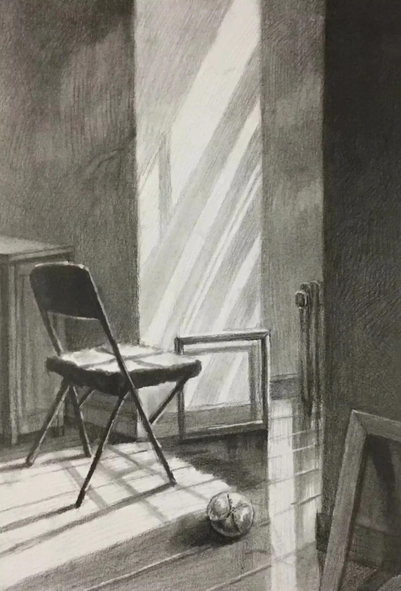 清华校考场景素描高分卷,清华素描场景高分卷技法