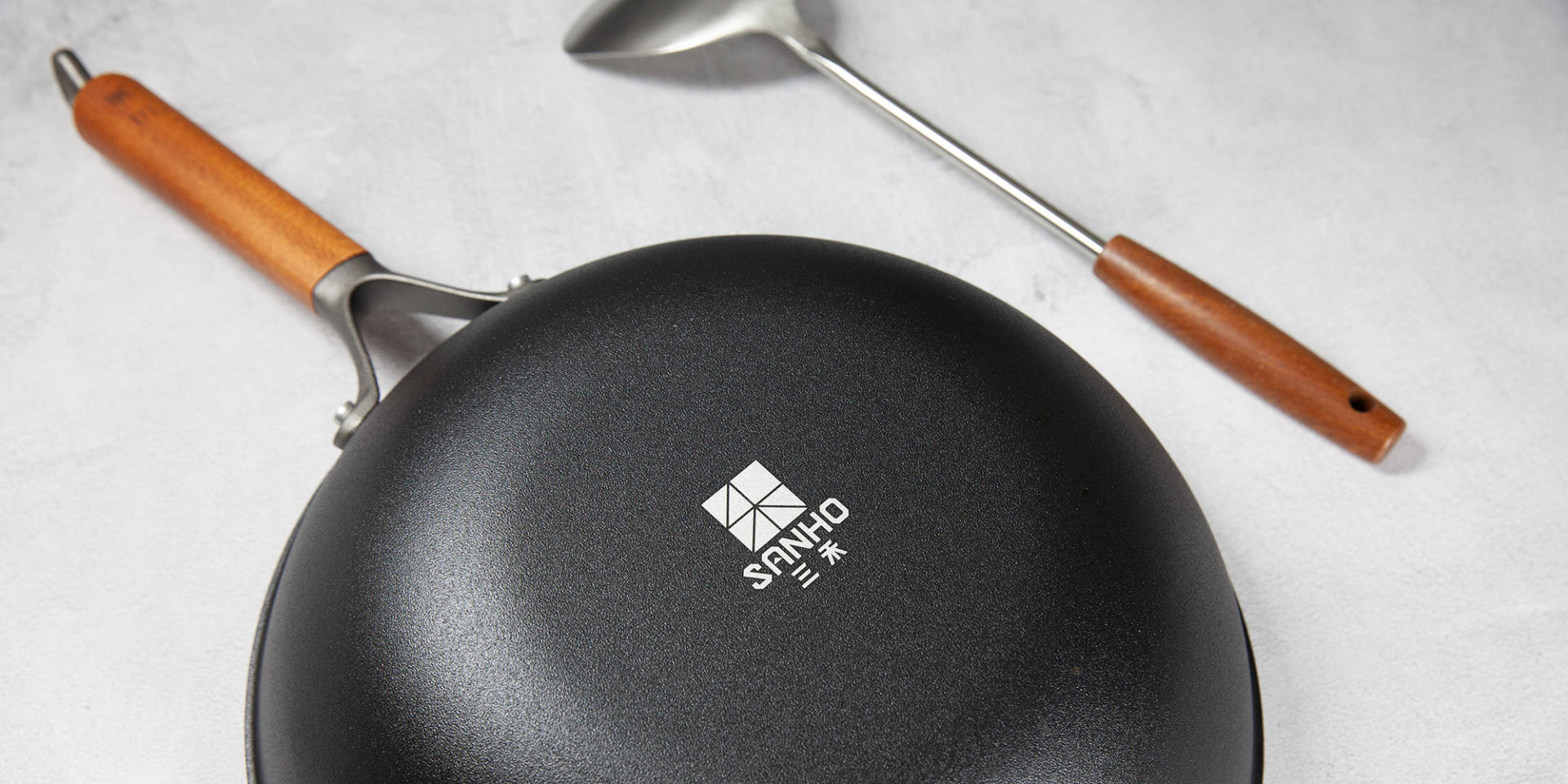 三禾窒氮轻铁锅,三禾锅具官方旗舰店双耳铁锅