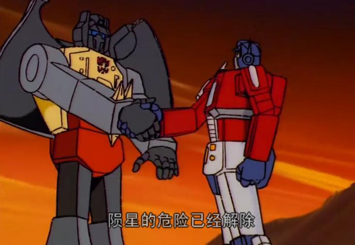 擎天柱领袖之证中的高光时刻,擎天柱第一部登场时的样子