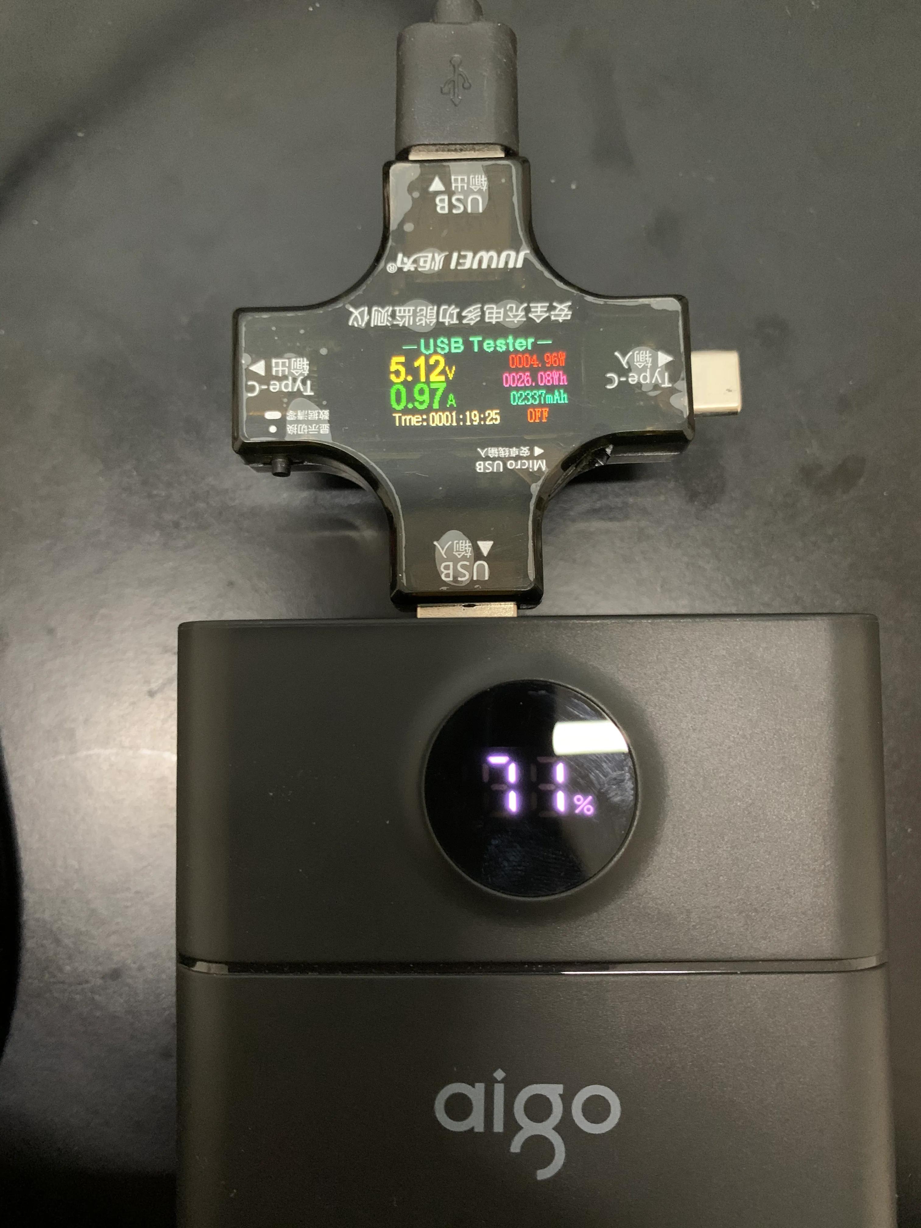 aigoc40s超大容量数显快充充电宝测评！