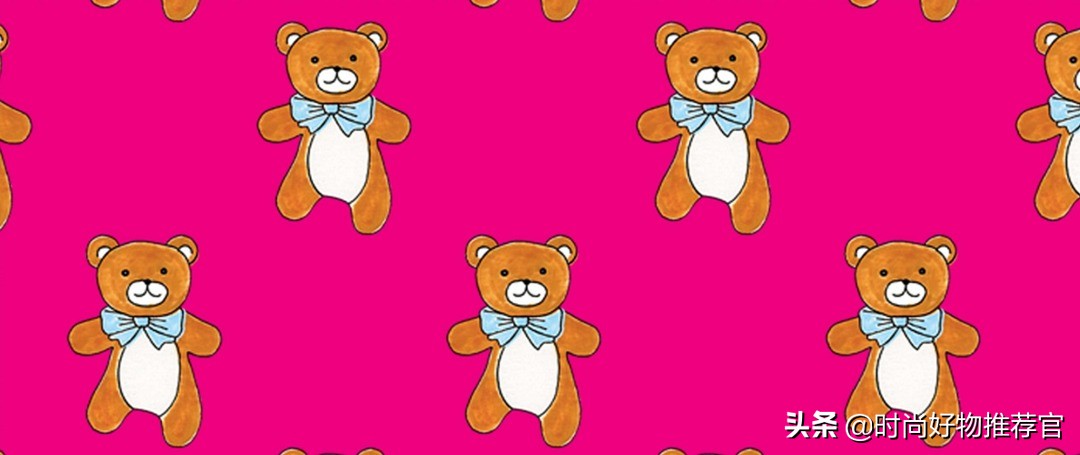 gucci泰迪熊印花连衣裙 (gucci粉色卫衣泰迪熊)