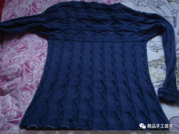 一件完整女士羊绒开衫织法教程,新款白色冰丝针织衫上衣织法教程