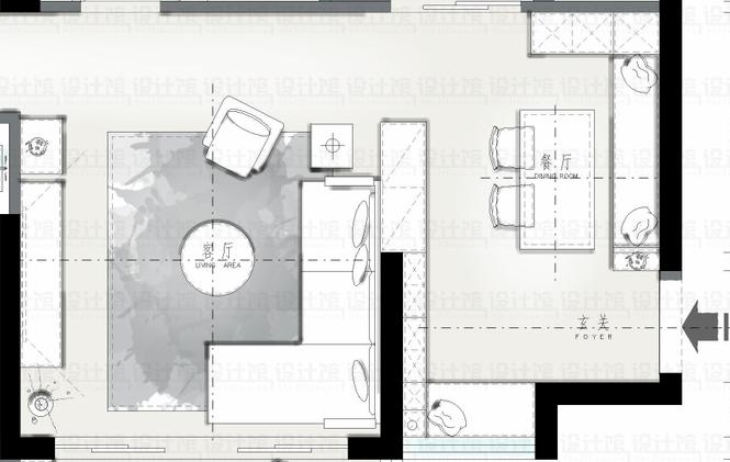 进门玄关餐柜鞋柜一体可双面摆放,玄关没做整面鞋柜如何布置
