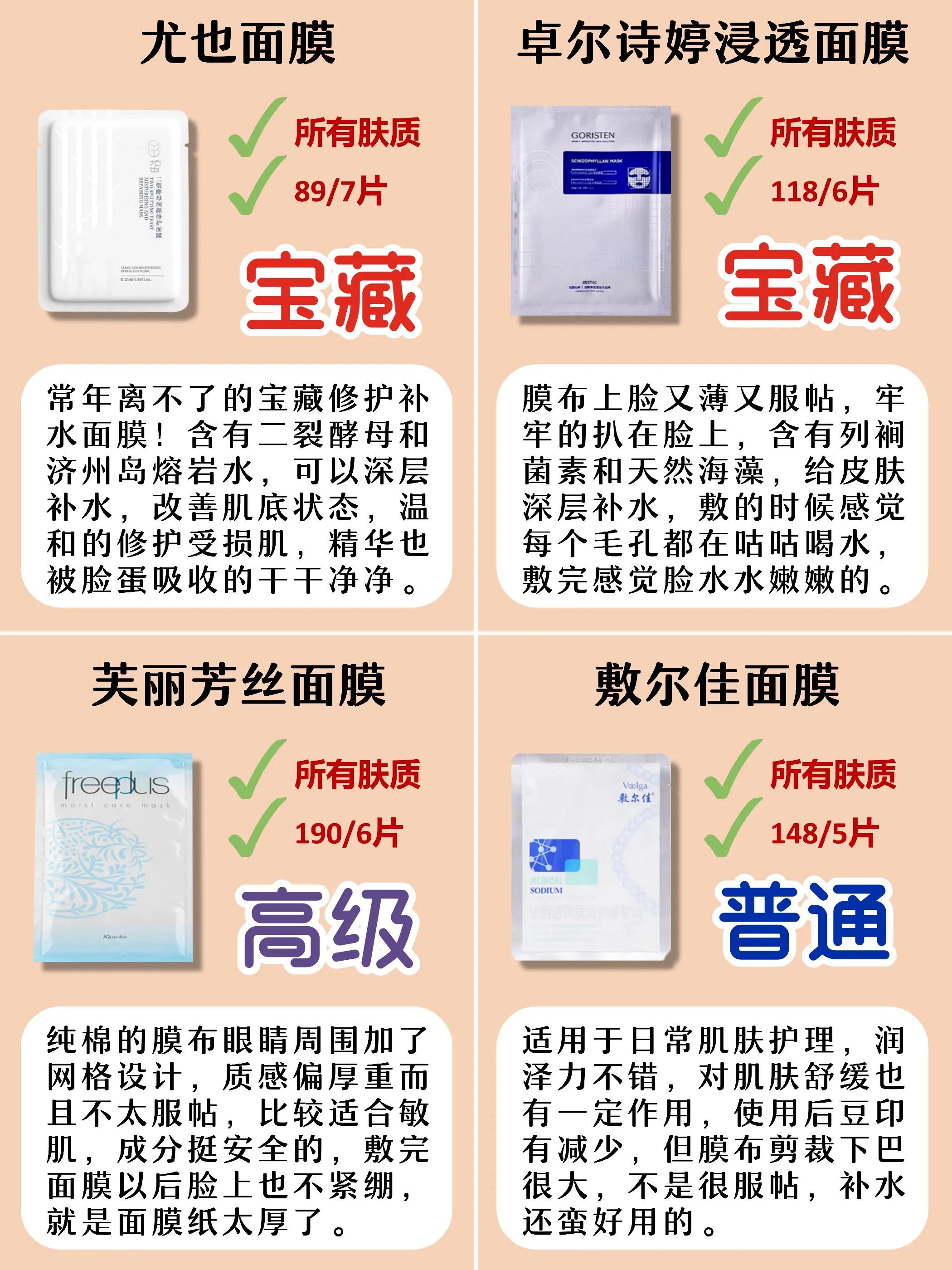 推荐几款特别好用的面膜平价,平价大牌面膜排行榜哪款好用有效