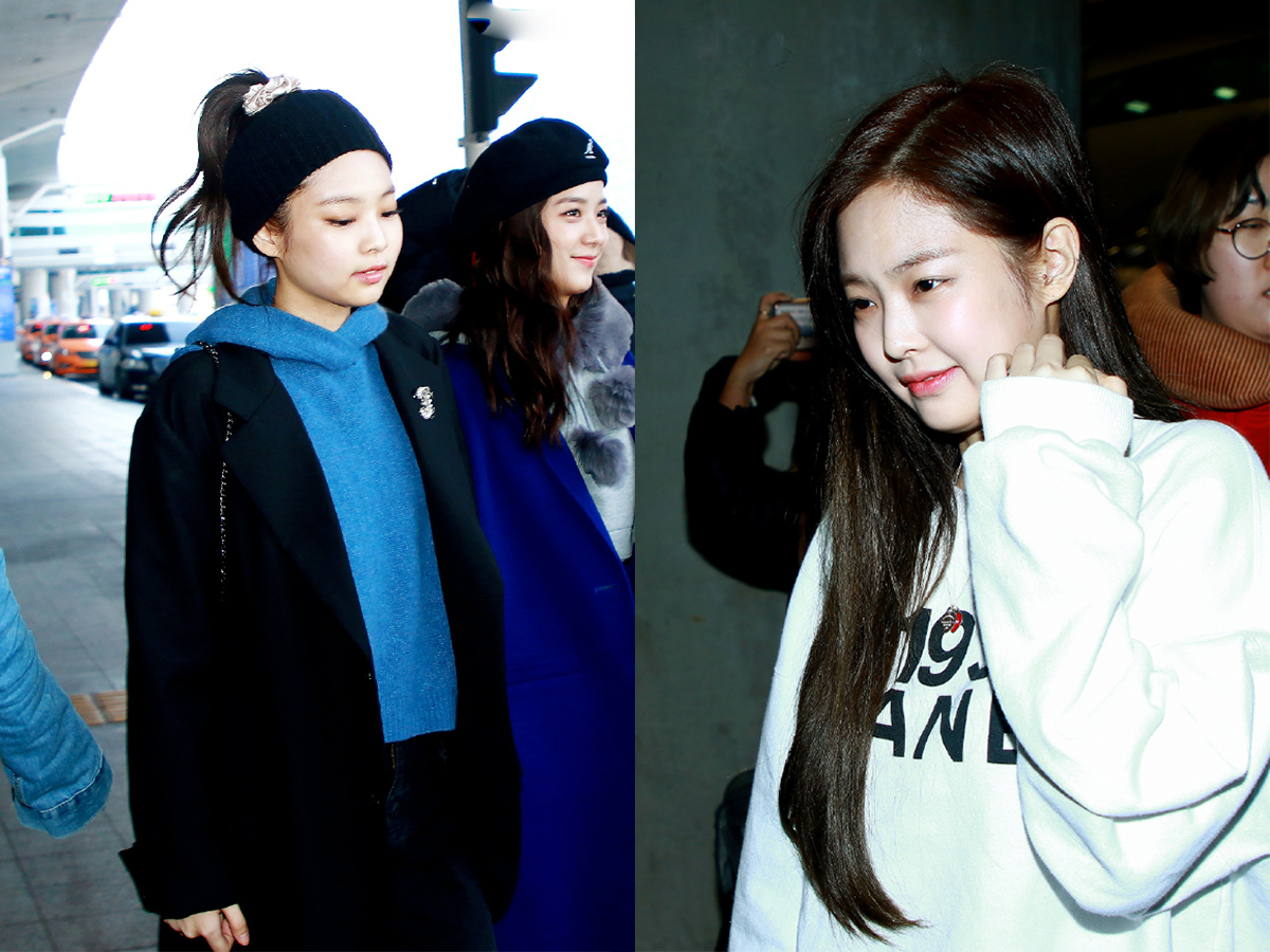 韩国女团jennie穿搭,女团直发发型jennie
