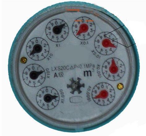 埃美柯水表正确读数,6位数全黑水表正确读数