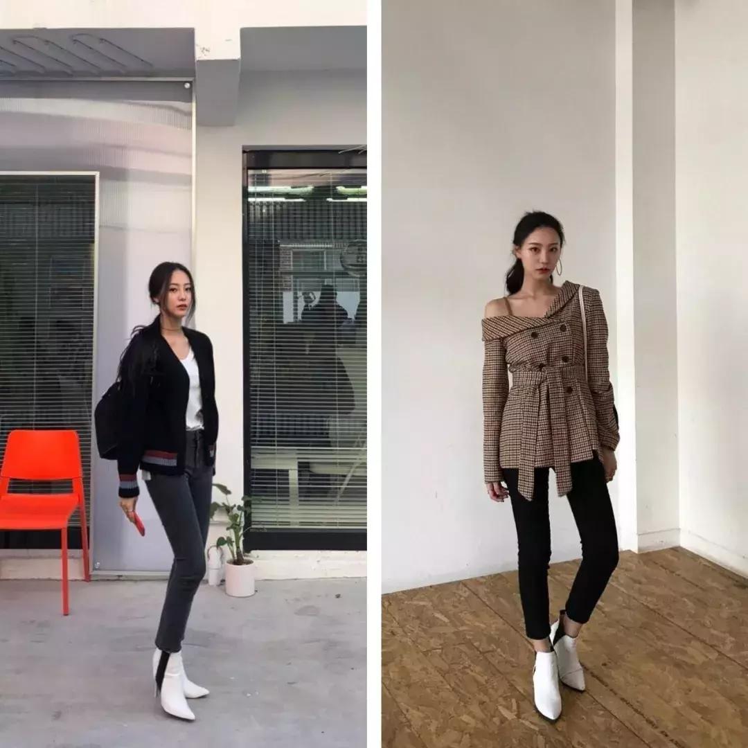 韩国小姐姐九分裤穿搭冬季,小姐姐的穿法你学会了吗
