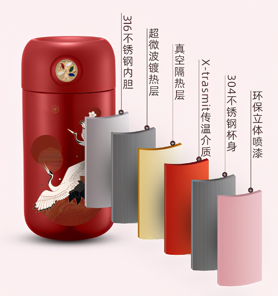 创意保温杯高颜值,科技感保温杯单手开盖