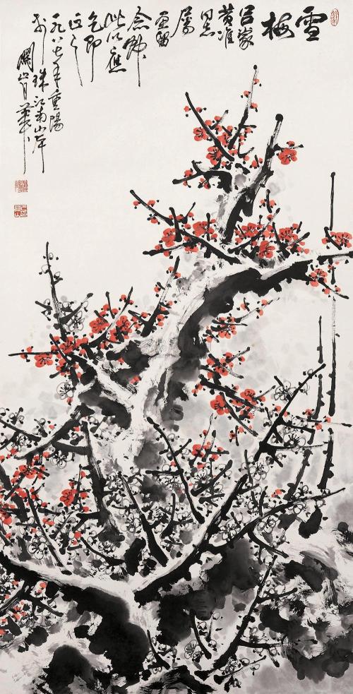 中国风山水画中的雪景,中国画雪景山水画