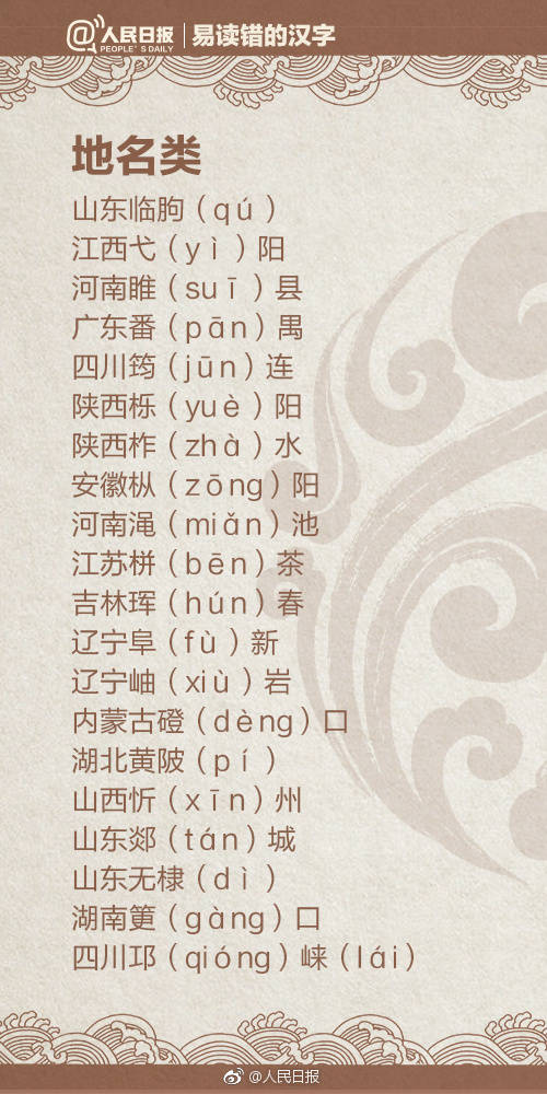 容易读错的汉字人民日报,一读就错的汉字为了孩子收藏了