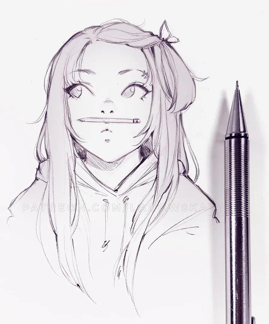 软萌可爱的动漫美少女怎么画,画可爱的动漫美少女特别简单