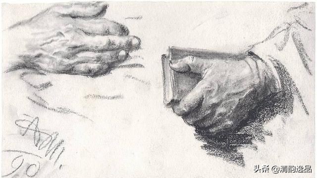 世界公认素描第一名门采尔,阿道夫门采尔素描作品