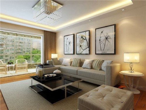 小户型现代简约沙发背景墙效果图,现代简约风格沙发背景墙效果图